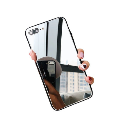 Glass Phone Case Selfie Makeup