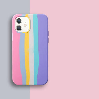Compatible Apple Phone Case 11 Rainbow Liquid Shel