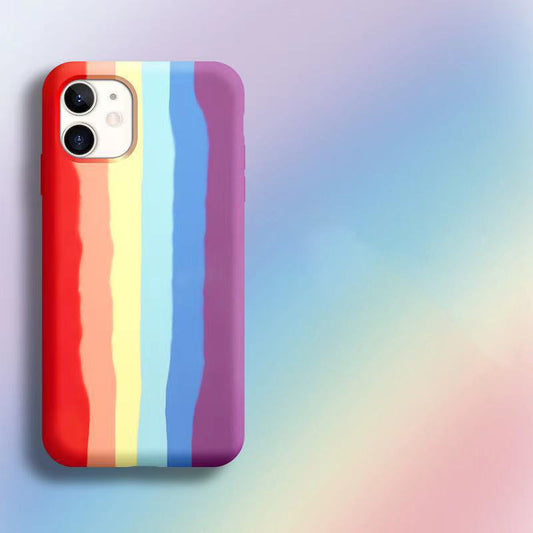 Compatible Apple Phone Case 11 Rainbow Liquid Shel