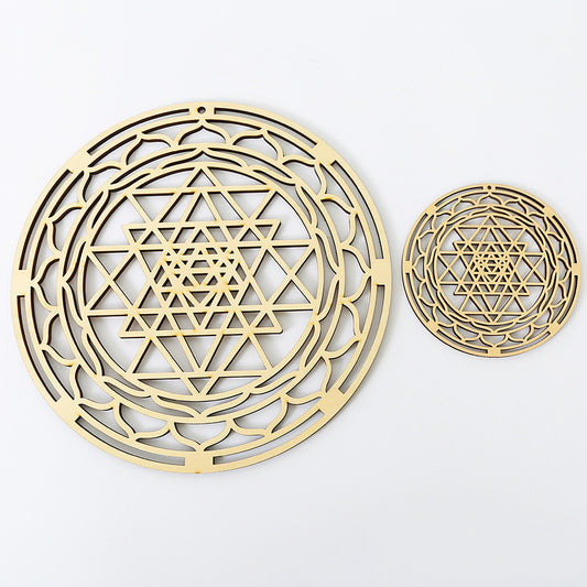 Wooden Geometric Wall Art, Meditation Decor