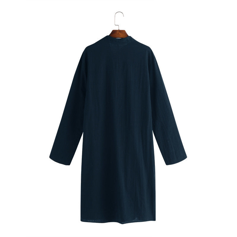 Arabic Style Simple Long Men's Shirt Muslim Robe