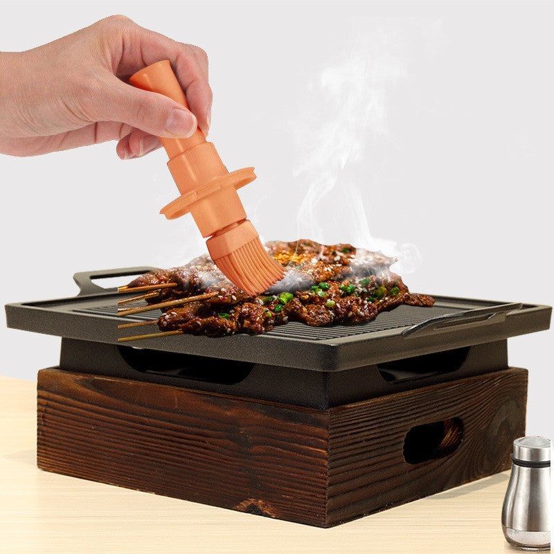 Wooden Seat Smokeless Korean Style Grill Pan