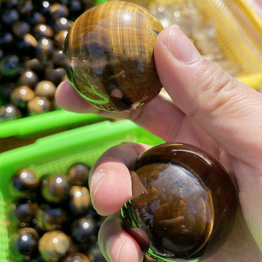Natural Yellow Tiger Eye Crystal Ball