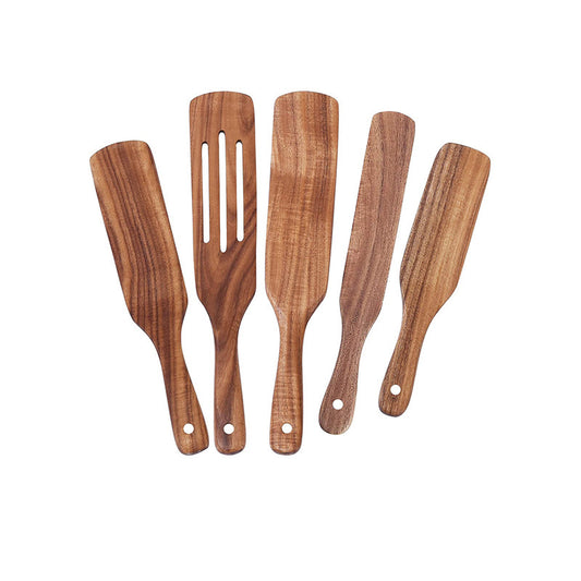 Acacia Teak Wooden Spatula Cooking Utensil Set