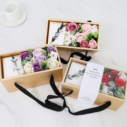 Soap Flower Rose Gift Box