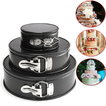 3PCS Non Stick Cake Mold Set Round Baking Pans