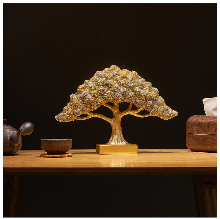 Golden Lucky Tree Decoration, Desk Decor