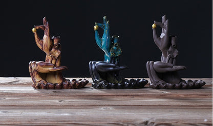 Bergamot Lotus Backflow Incense Burner, Dual-Use