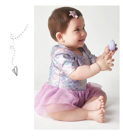 Kids' One-Piece Boxer Skirt Swimsuit