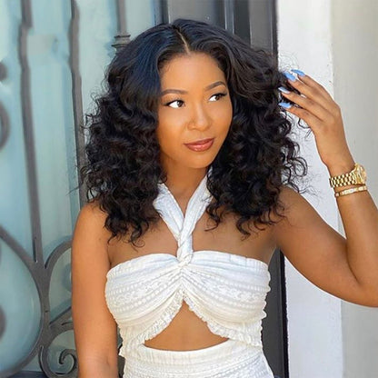 European and American Short Curly Afro Wig