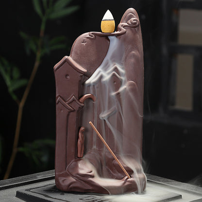 Zisha Ceramic Incense Burner, Dragon