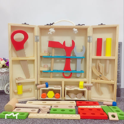Children’s Wooden Toolbox Toy Set – Multi-Purpose Maintenance & Assembly