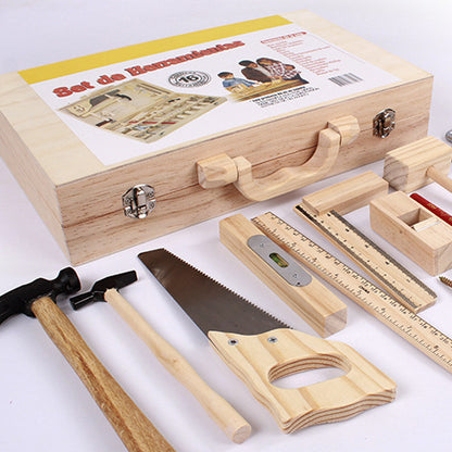 Children’s Wooden Toolbox Toy Set – Multi-Purpose Maintenance & Assembly