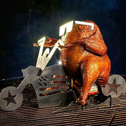 Chicken Stand Beer BBQ Steel Rack Roast Grilling Tools