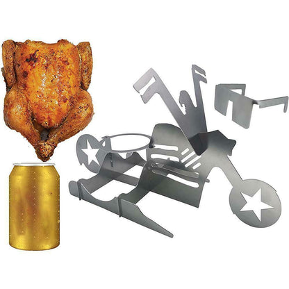 Chicken Stand Beer BBQ Steel Rack Roast Grilling Tools