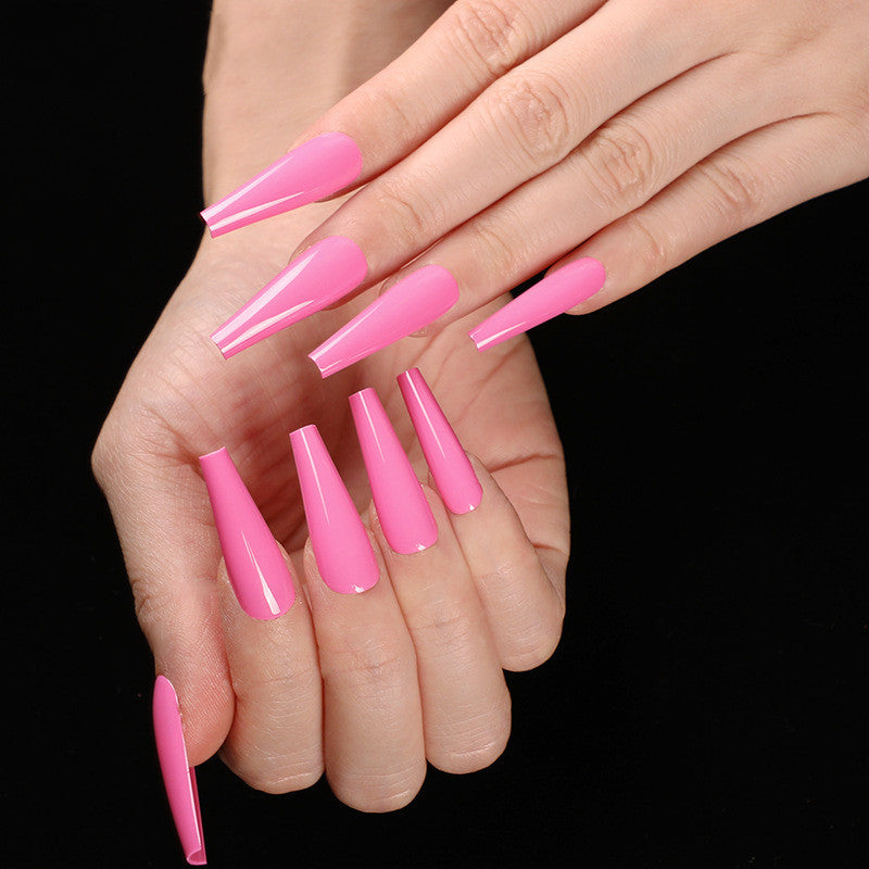 Long Coffin Fake Nails - Variety of Colors Available
