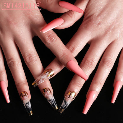 Assemble Ballet Nails Trapezoidal Coffin Fake Nails