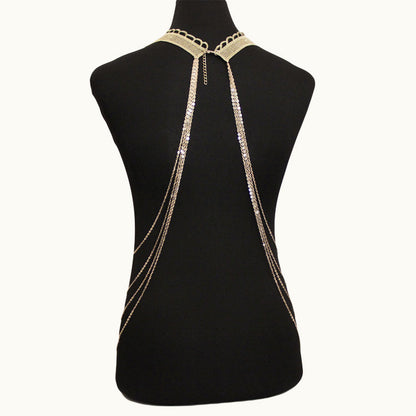 Luxury Lace Flower Leaf Body Chain Necklace