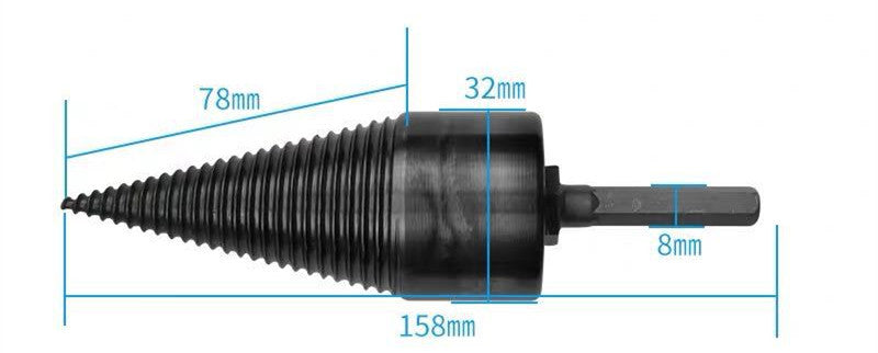 Wood Splitting Drill Bit Cone Firewood Breaker Tool