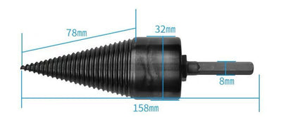 Wood Splitting Drill Bit Cone Firewood Breaker Tool