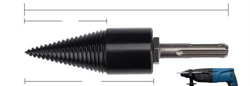 Wood Splitting Drill Bit Cone Firewood Breaker Tool