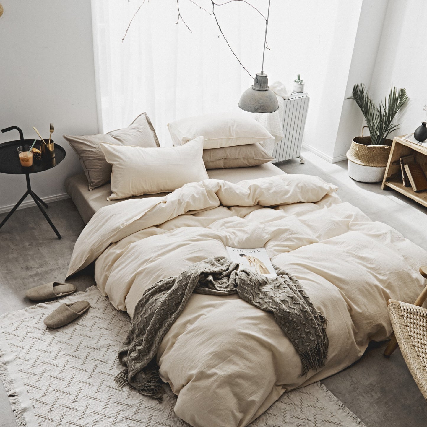 Washed Cotton Two-Piece Nordic Bedding Set