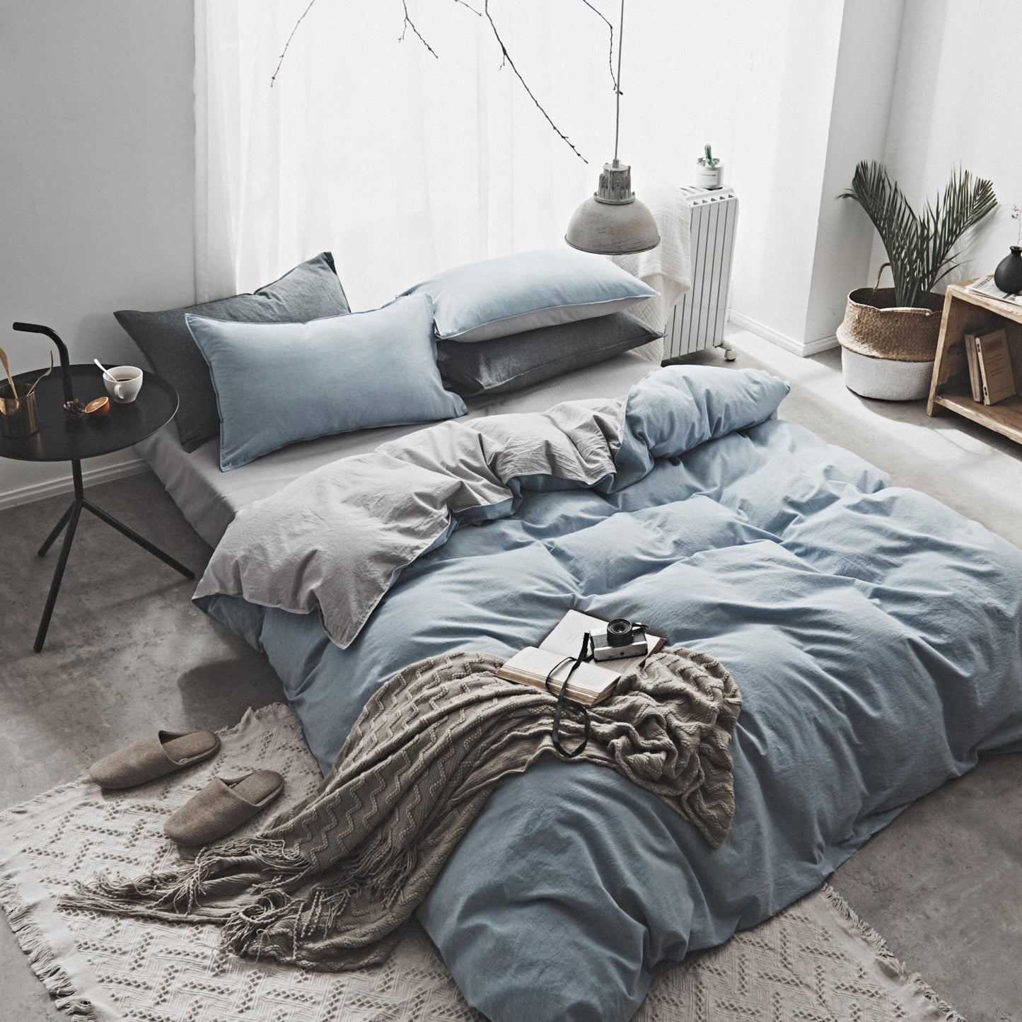 Washed Cotton Two-Piece Nordic Bedding Set