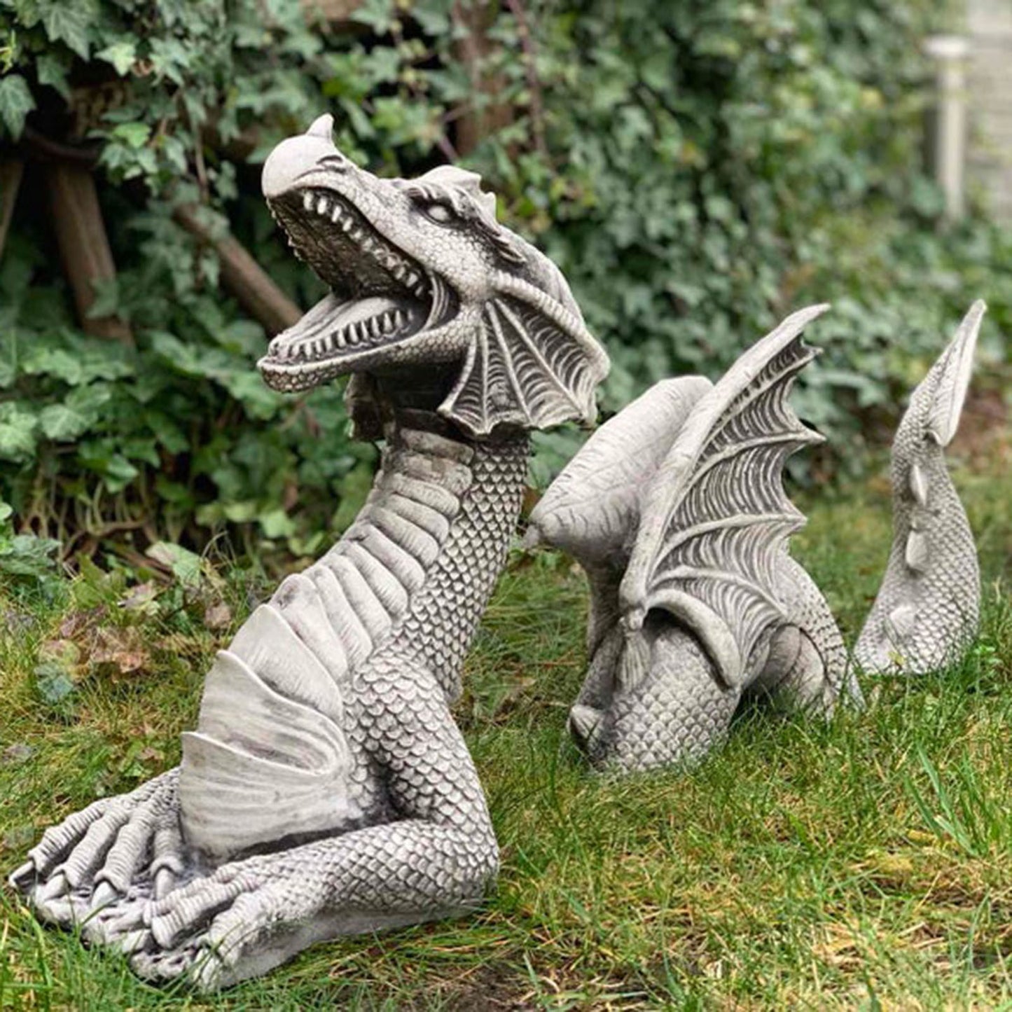 Large Dragon Gothic Garden Statue