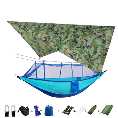 Portable Parachute Hammock with Mosquito Net - Army Green