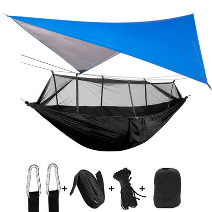 Portable Parachute Hammock with Mosquito Net - Army Green