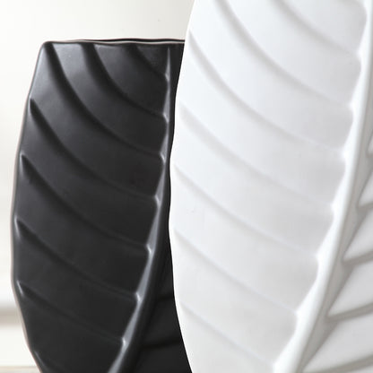Modern Leaves Shape Ceramic Vase Home Decor