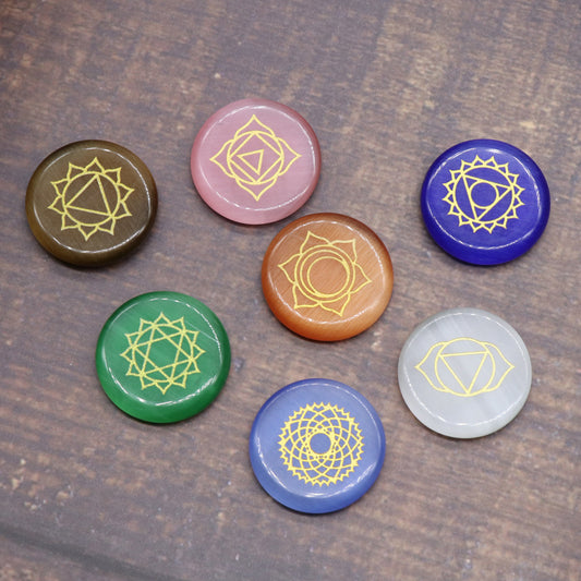 Opal Chakra Stone Set with Flannel Bag