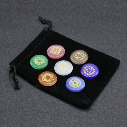 Opal Chakra Stone Set with Flannel Bag