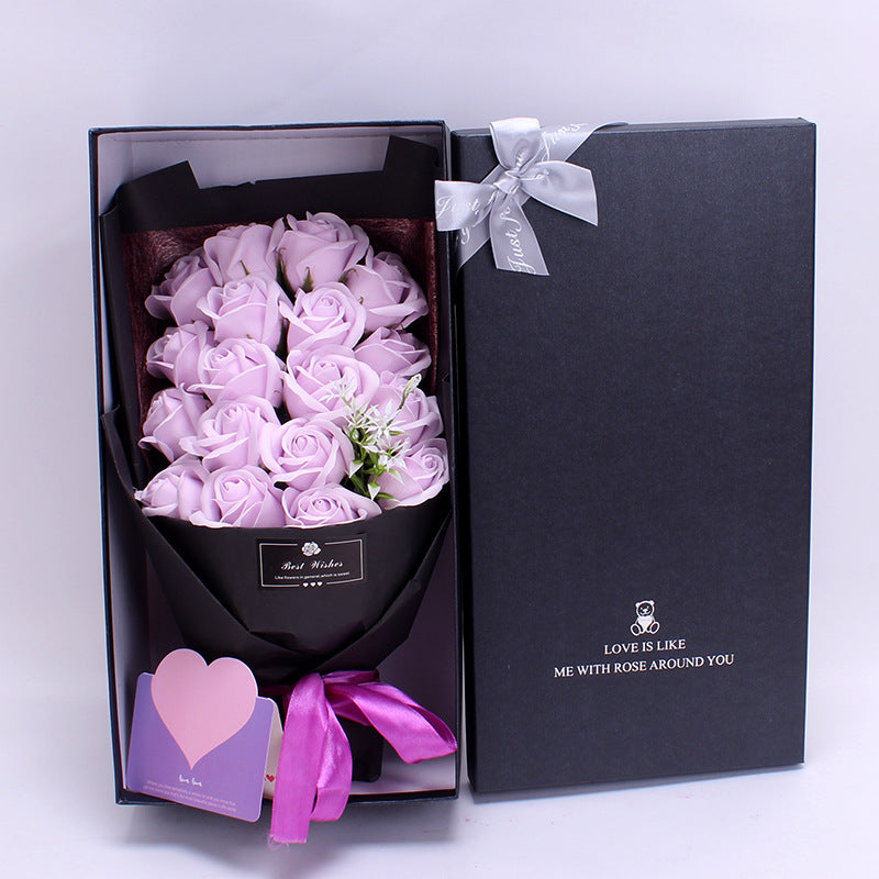 Birthday Gift Soap Rose Bouquet Gift Box