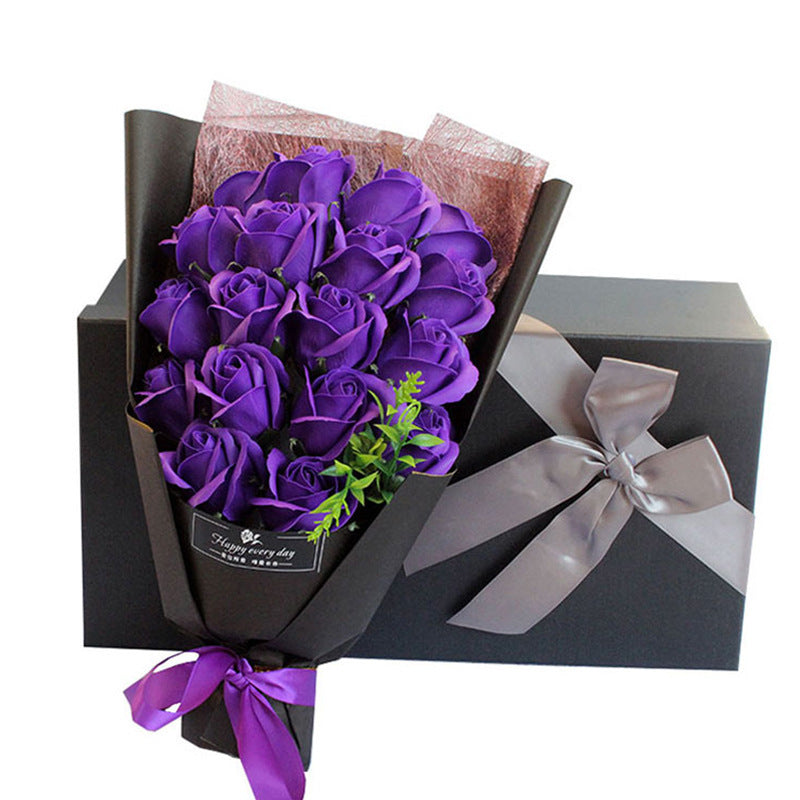 Birthday Gift Soap Rose Bouquet Gift Box