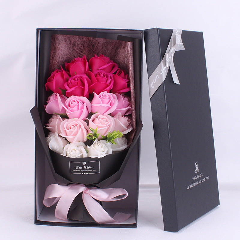 Birthday Gift Soap Rose Bouquet Gift Box