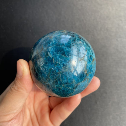 Natural Blue Apatite Crystal Ball Rough Stone