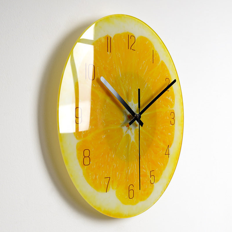 Luxury Silent Glass Wall Clock Living Room Decor