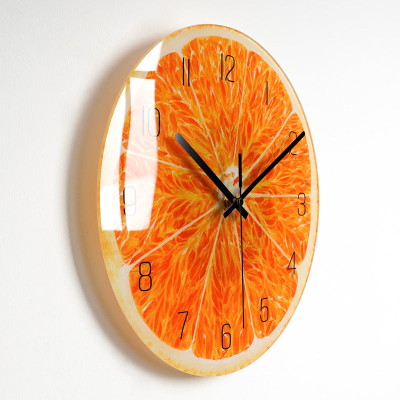 Luxury Silent Glass Wall Clock Living Room Decor