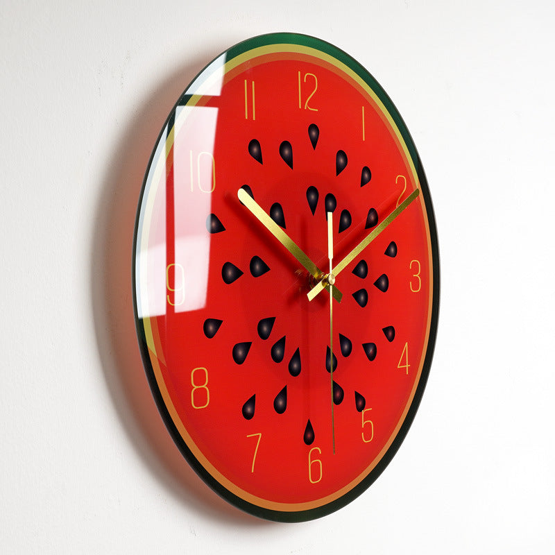 Luxury Silent Glass Wall Clock Living Room Decor