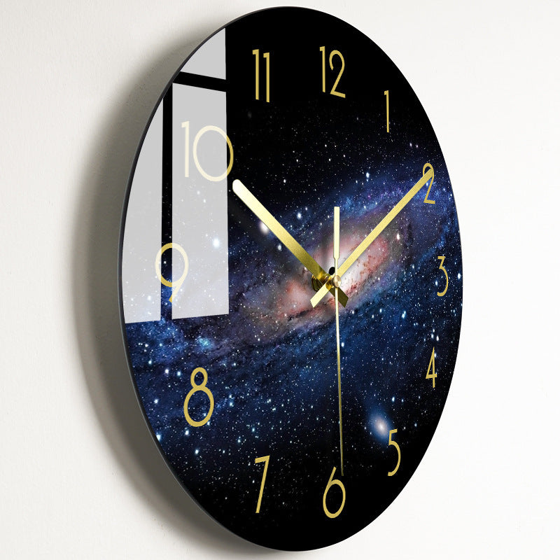 Luxury Silent Glass Wall Clock Living Room Decor