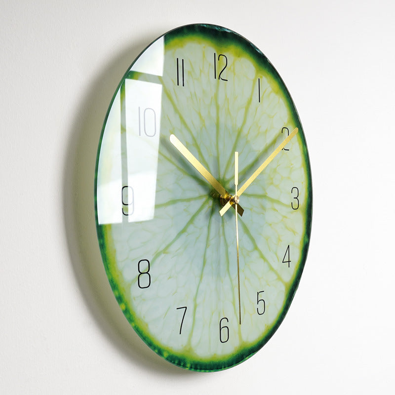 Luxury Silent Glass Wall Clock Living Room Decor