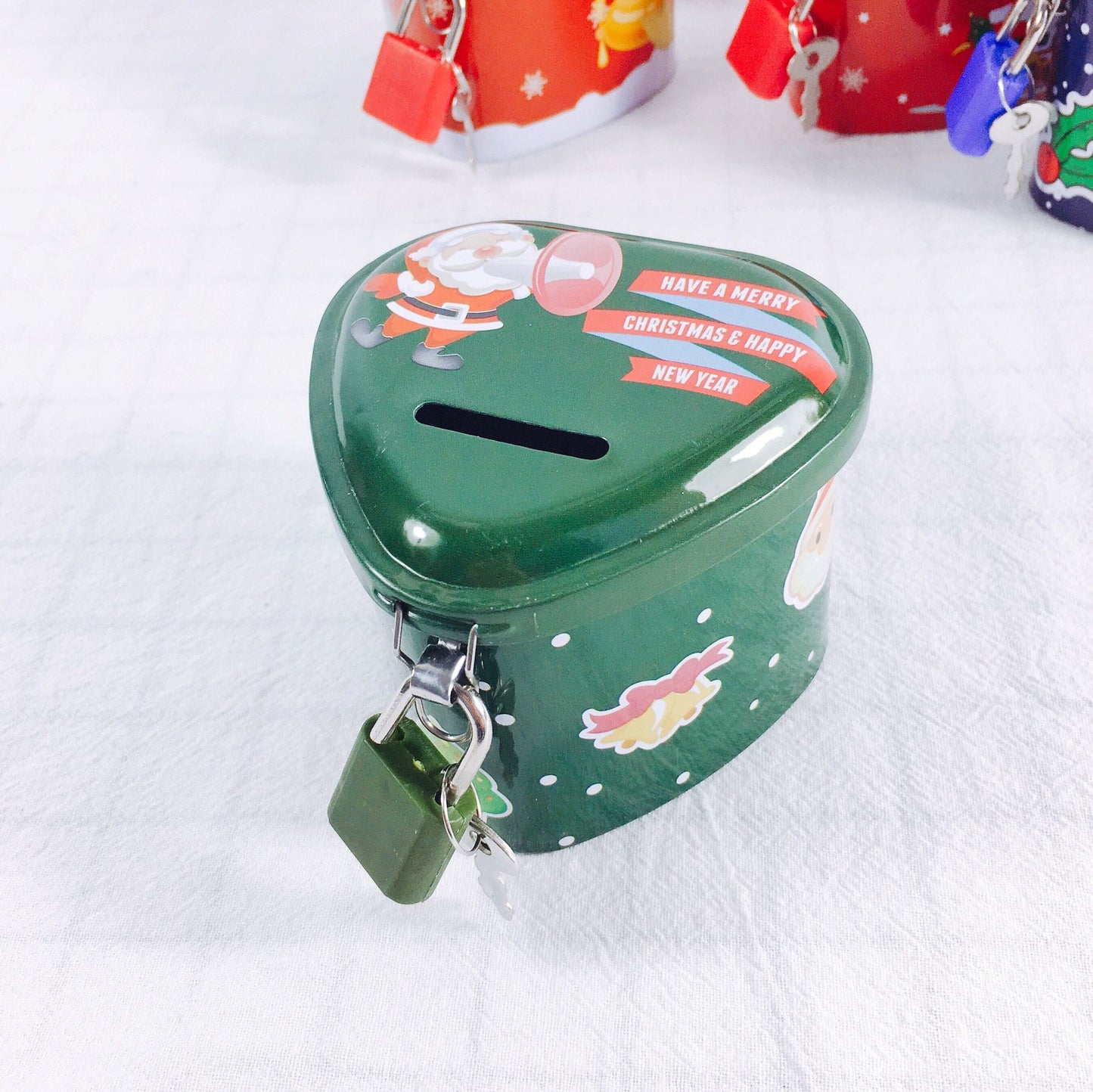Heart-Shaped Christmas Piggy Bank School Gifts