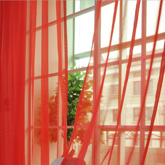 Solid Tulle Modern Sheer Curtains