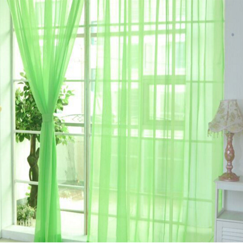 Solid Tulle Modern Sheer Curtains