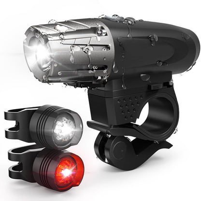 USB Rechargeable Bicycle Headlight Taillight Set