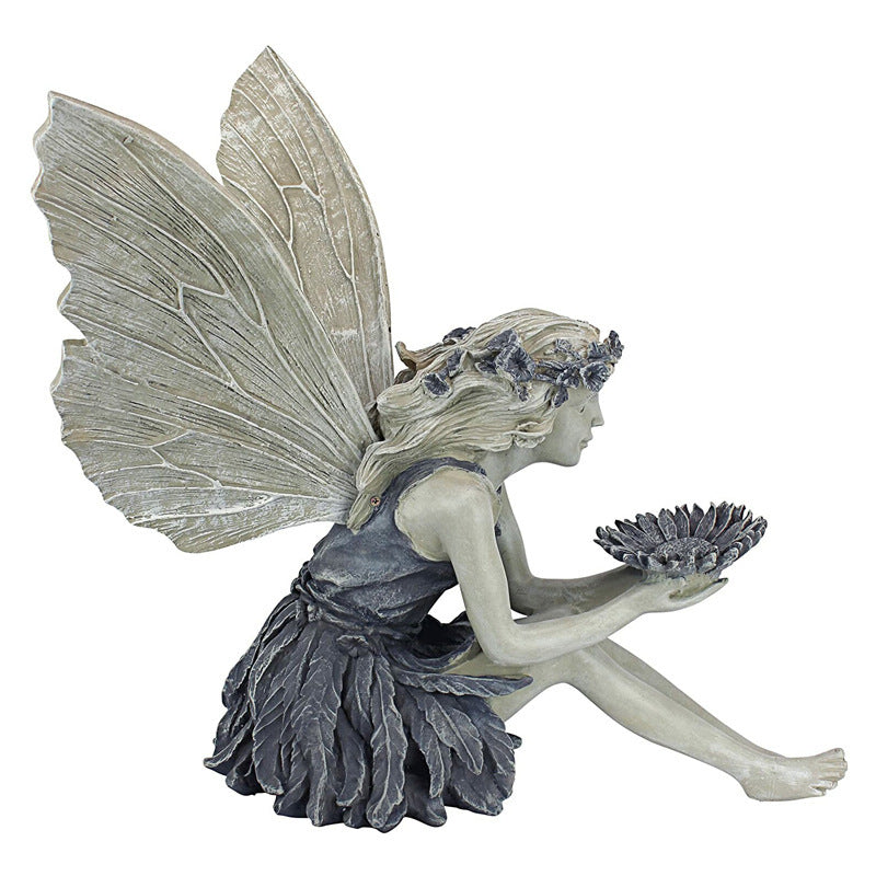 Fairy Sitting Garden Statue Resin Decor