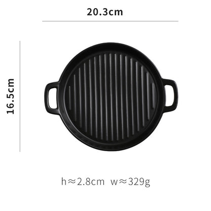 Binaural Ceramic Pizza Tray