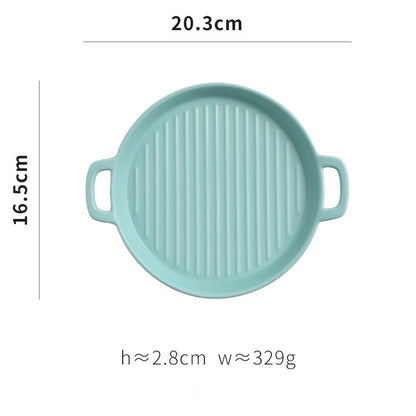 Binaural Ceramic Pizza Tray