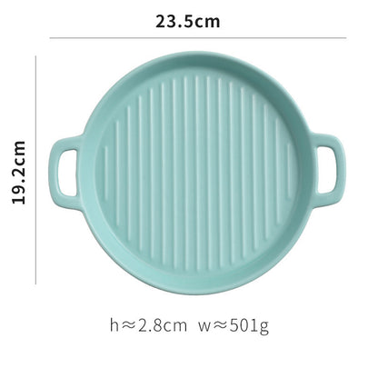 Binaural Ceramic Pizza Tray